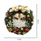 12-Inch Christmas Wreath Wall Hanging with Tree Garland and Bell Decor